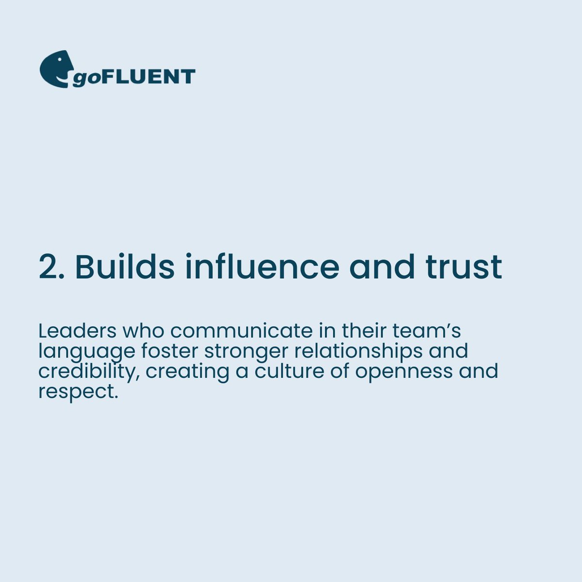 gofluent's tweet image. Ever wonder what all great leaders have in common? It’s #communication skills. 🌍

See how #languagetraining helps leaders connect, inspire, and lead global teams.