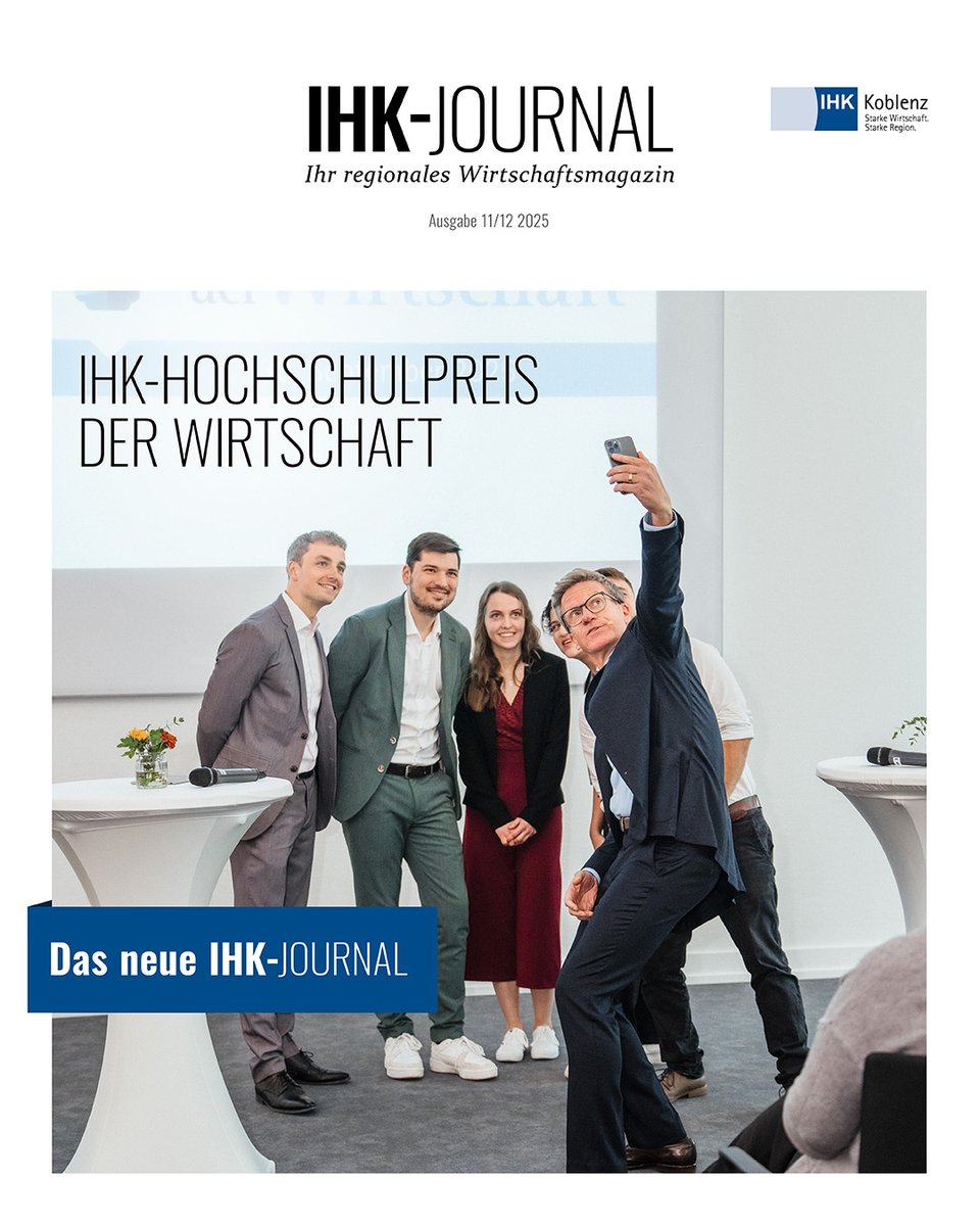 Frisch gedruckt: Die neue Ausgabe des IHK-Journals ist da! 📰
Jetzt reinlesen 👉 ihk-koblenz.de/journal

#IHKJournal #IHKKoblenz #Gründen #Fachkräfte #Wirtschaft