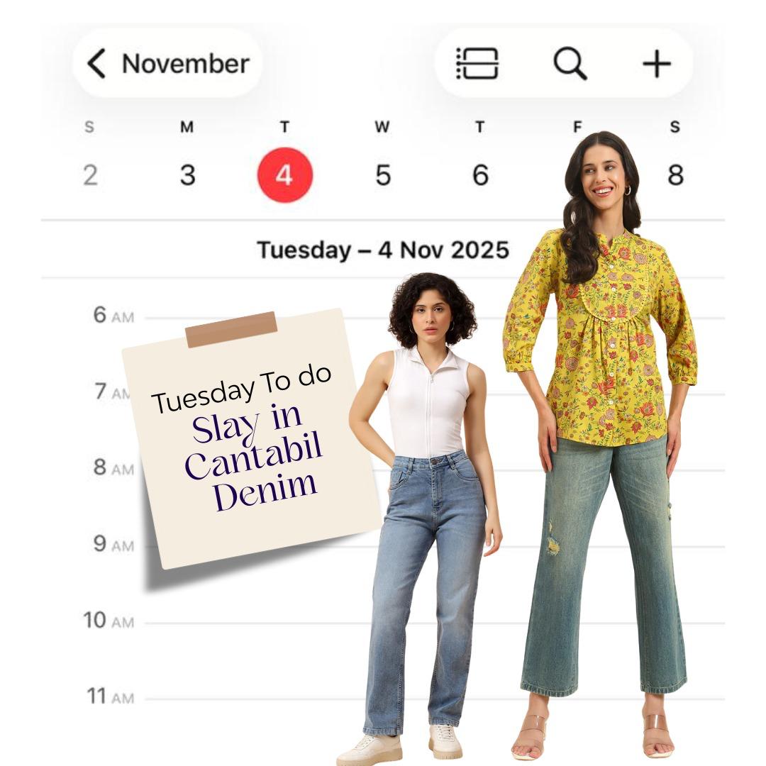 Tuesday plans? Just slay the day in Cantabil denim — where comfort meets confidence. 💙👖

#Cantabil #CantabilDenim #DenimDays #OOTD #StyleGoals #TuesdayVibes #SlayInStyle