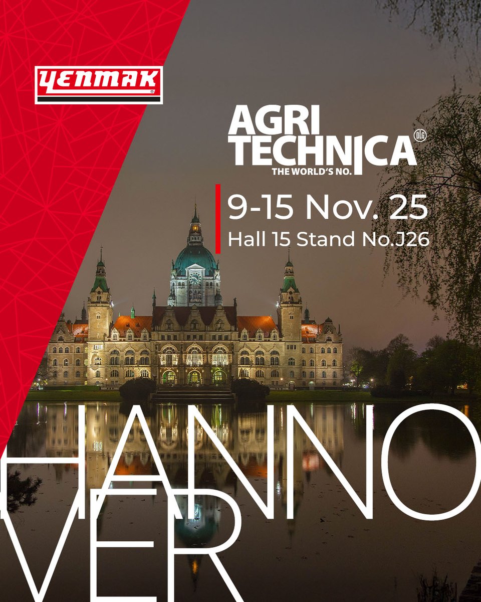 We would like to meet you at  #agritechnika  Trade Fair. 🤝 We are waiting for you.

🗓️ 9-15 November 2025
📌 Hall 15 Stand No. J26

More info : agritechnica.com

#yenmak #engineParts #thePowerInYourEngine #cylinderliner #piston #pistonrings #exhibition #fair