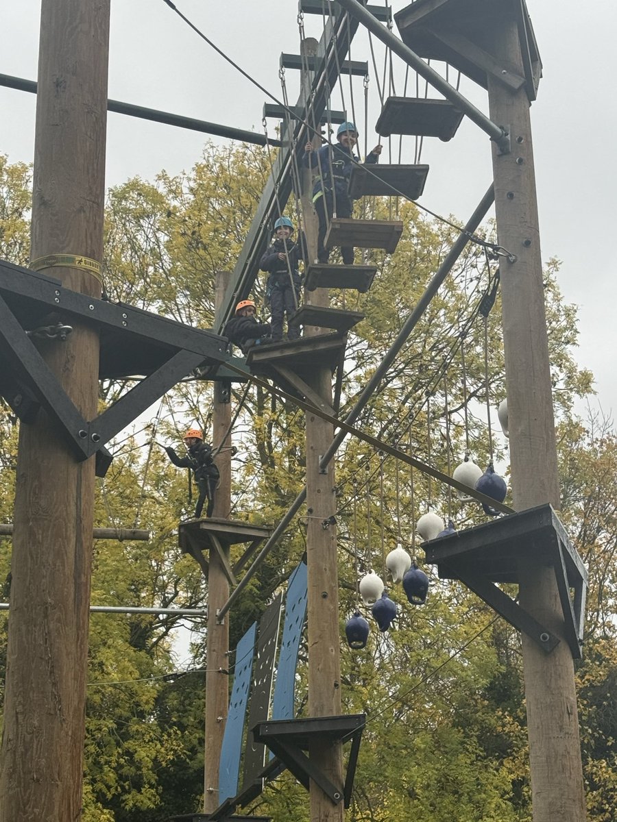 BarnfieldsPS's tweet image. Miss McCulloch and Mrs Taylor’s group embraced the heights (and the rain ☔️) during Ariel Trek this morning! So proud of them! ✨