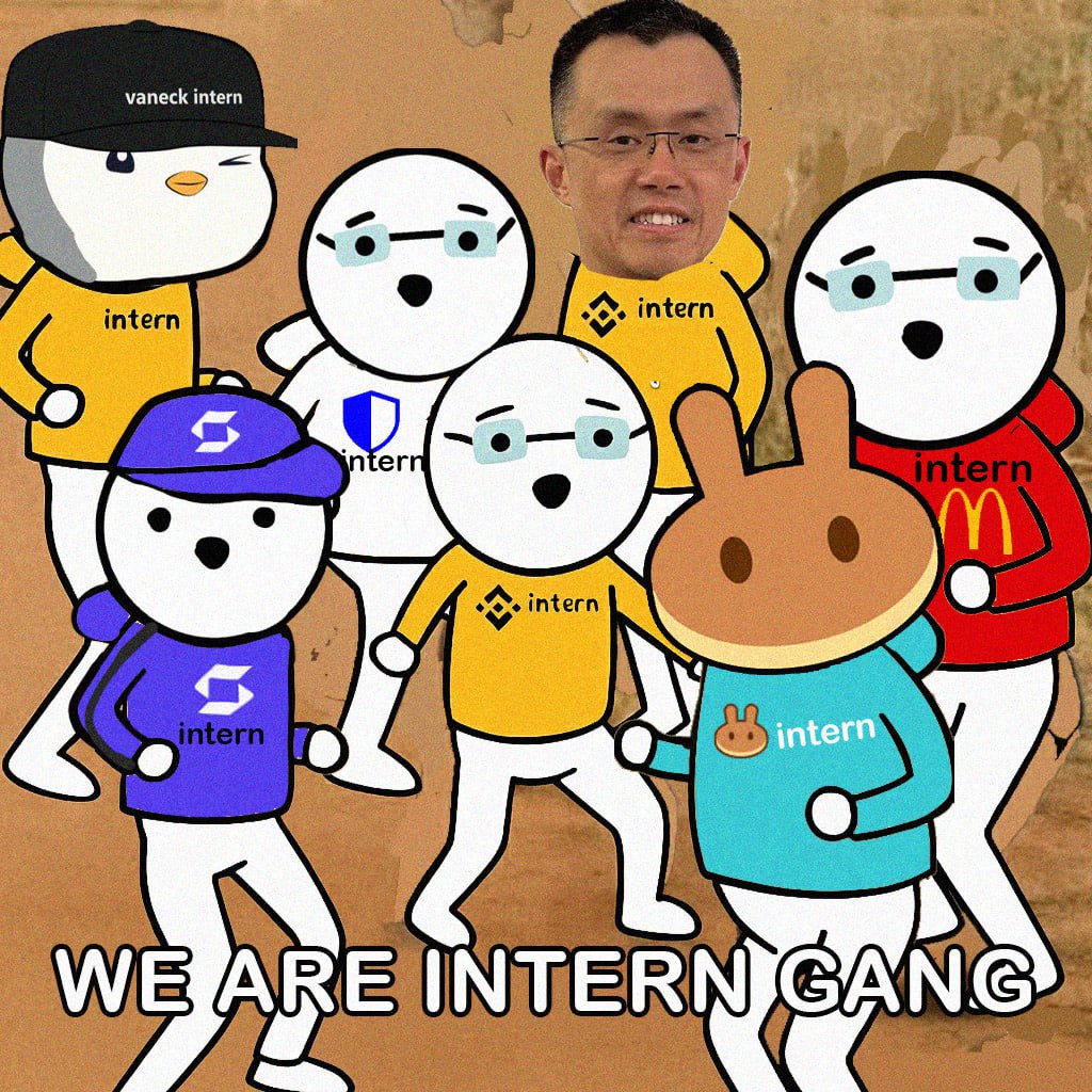 Interns will soon take the majority in the crypto work 

Place your bet if you're against me