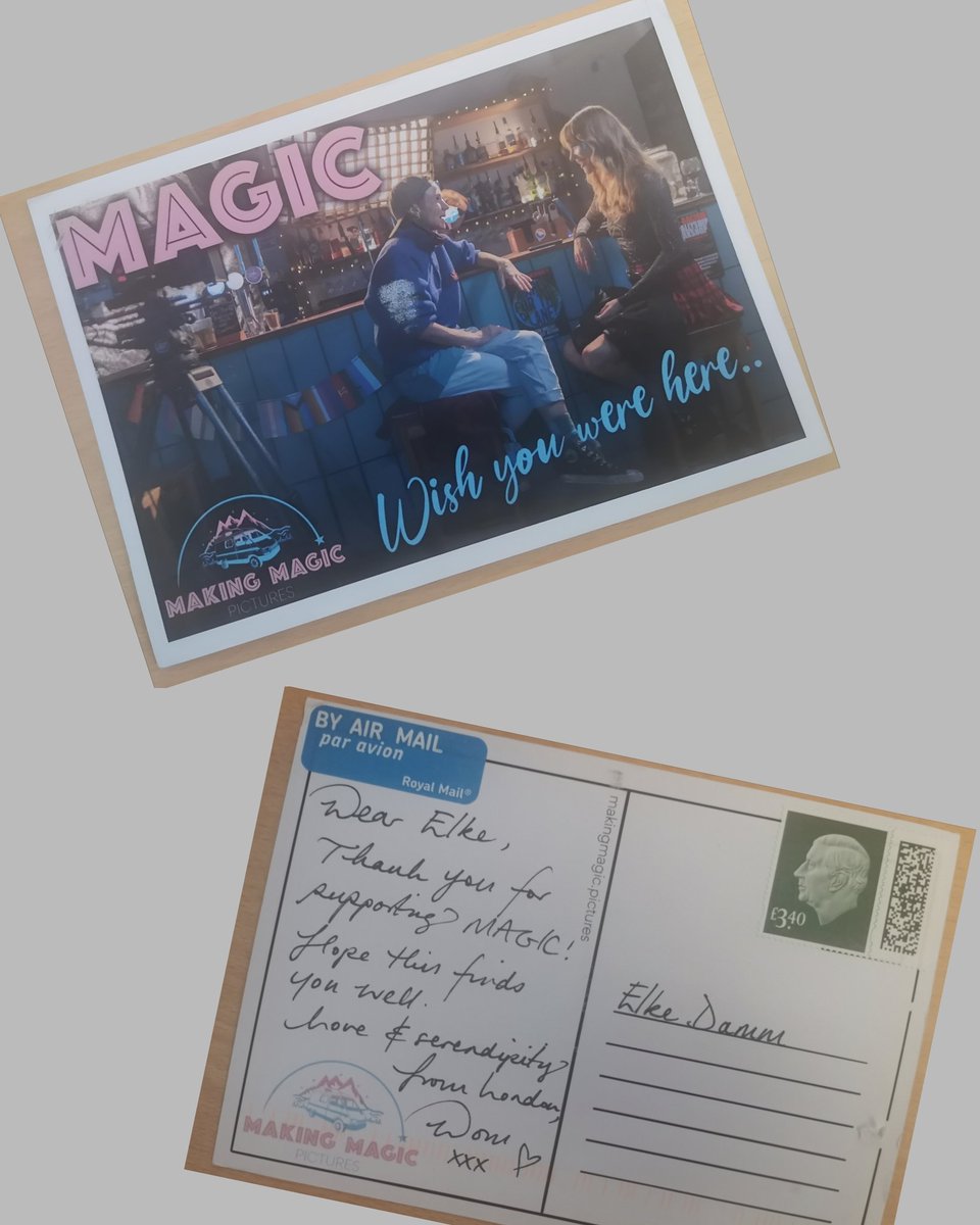elke_d1202_mfs's tweet image. My MAGIC postcards arrived with a lovely message from Dom.😍💜 Thank You to the whole makingmagic.picture team for their endless efforts to raise funds for making MAGIC into a full lenght feature film. 🙏
#MakingMagic
#Magic
#DomPC
#TaylorHickson