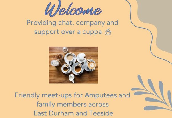Are you an Amputee Living in Teesside? Join David and Allison from AmpuTea Time ☕for a chat and refreshments on :
📅Tuesday 25th November
🕛1.30pm
🏠Central Community Hub
        124 York Road
         Hartlepool
         TS26 9DE
