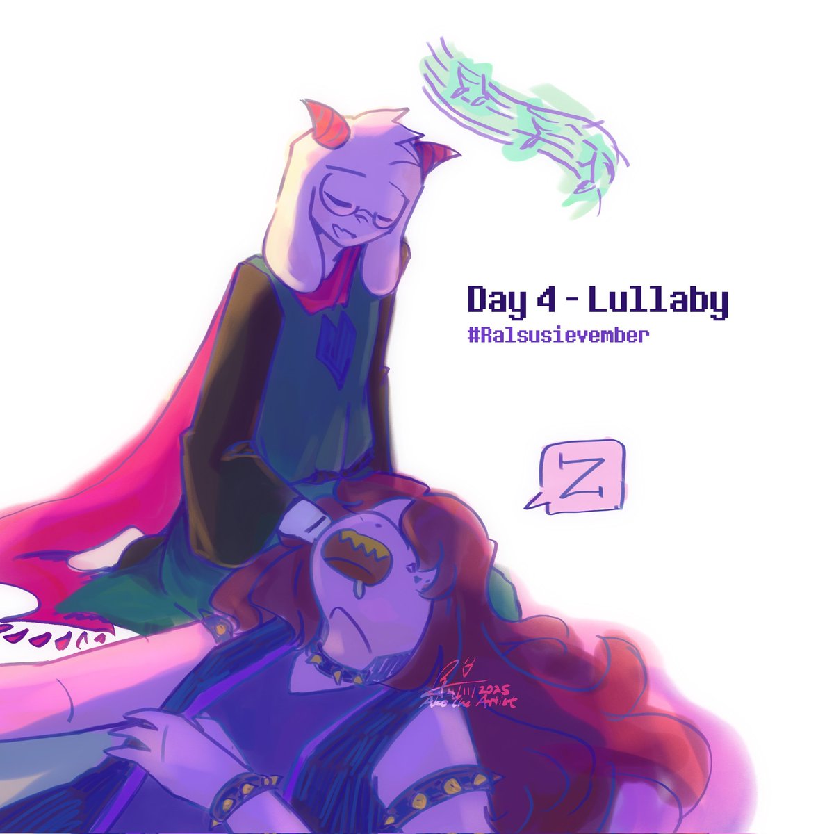 #DELTARUNE #ralsusie #ralsuievember
Day 4 - Lullaby 🎶