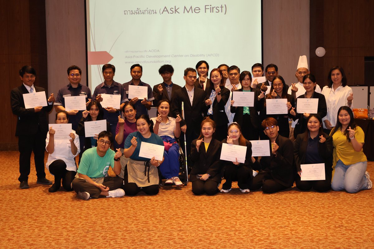 APCDAsiaPacific's tweet image. 🔔 APCD trained Centara Life Government Complex Hotel &amp;amp; Convention Centre staff on inclusive hospitality for guests with disabilities. The one-day workshop on Oct 24, 2025, promoted awareness, respect, and accessibility for all. #Inclusion #Accessibility #CentaraLife