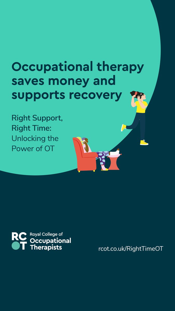 CRCymru's tweet photo. Occupational therapy saves money across health and care by reducing hospital admissions and long-term care needs. It’s practical, person-centred and cost-effective.

Find out more: https://t.co/vM8zuvsrYB #RightTimeOT #OTWeek25 https://t.co/v8ucufCTBl
