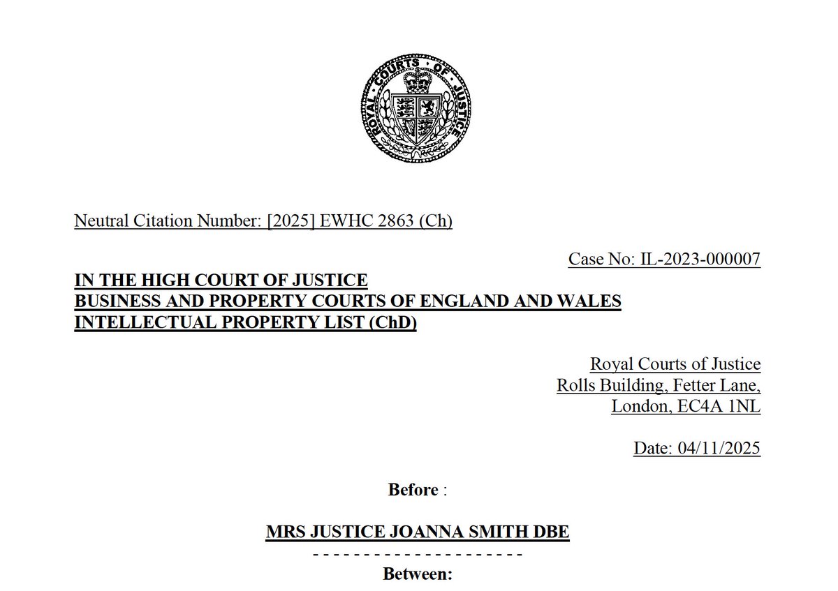 technollama's tweet image. Fresh off the press! Getty Images v Stability AI [2025] EWHC 2863 (Ch) drive.google.com/file/d/1vqcQQU…