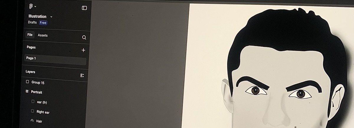 RobDesignns's tweet image. Currently working on an illustration. Can anyone guess who?