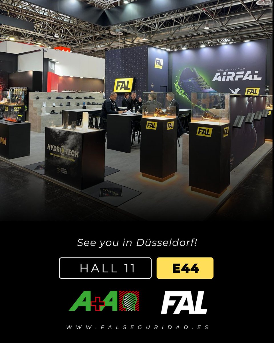 FalSeguridad's tweet image. 🚨 Fal Seguridad está en A+A #Düsseldorf del 4 al 7 de noviembre.
¿Estás por la feria? Ven a visitarnos y descubre nuestras últimas soluciones en calzado de seguridad.
👉 Te esperamos.

#APlusA #SafetyHealthSecurity #Düsseldorf
