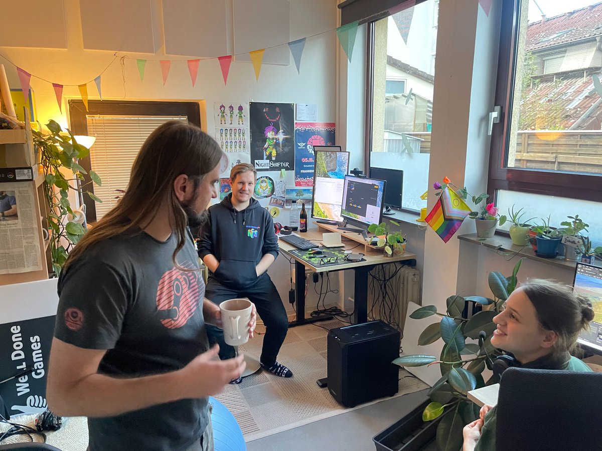 Some impressions from yesterday's outpost in Nuremberg! Thanks René <a href="/Bippinbits/">René | Bippinbits</a> and Michael from <a href="/Deck13Spotlight/">Deck13 Spotlight</a> for your inspiring talks!
And, as always, thanks to <a href="/CipSoft/">CipSoft</a> and <a href="/GamesBavaria/">Games/Bavaria</a> for sponsoring the event!