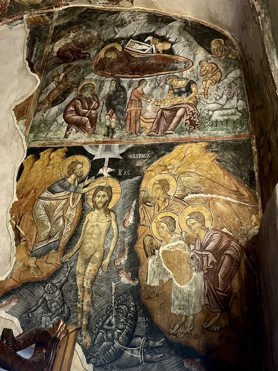 Byzantine frescoes from the 15th century at the Church of Saint Paraskevi in Paphos, built in the 6th century.