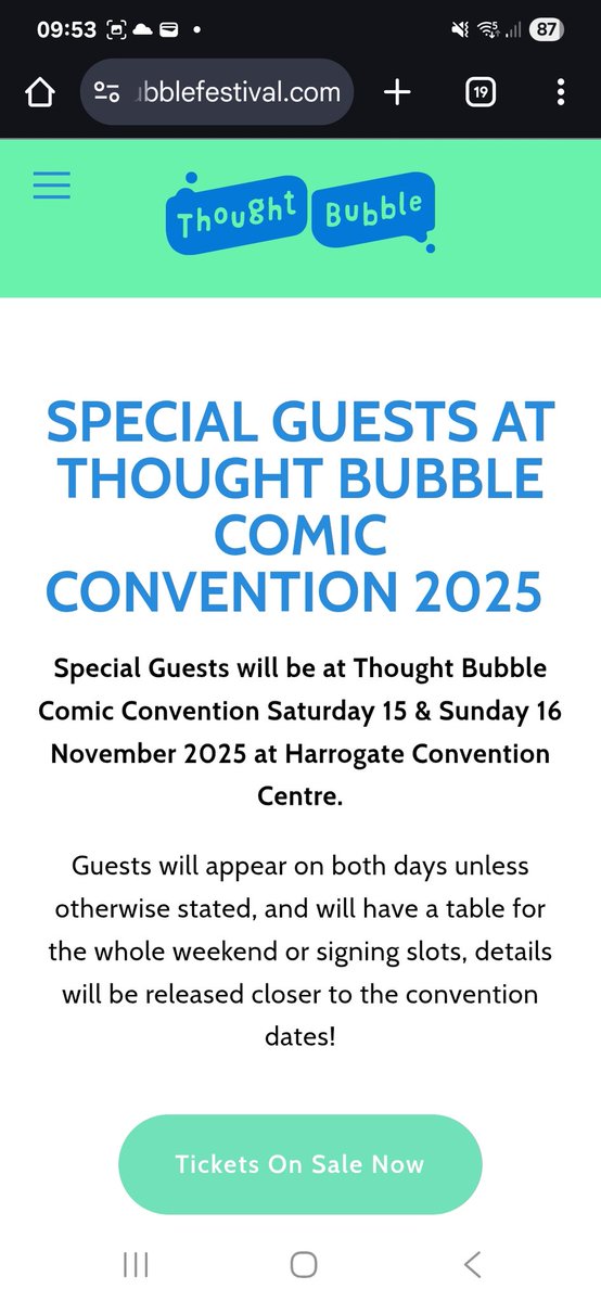 <a href="/ThoughtBubbleUK/">Thought Bubble Festival</a> 2025!! Once again I'm back as a special guest this year ✨✨ I'll be at the Red-shirt hall ( table E17) with all my wares signing books and chatting to everyone who comes by.