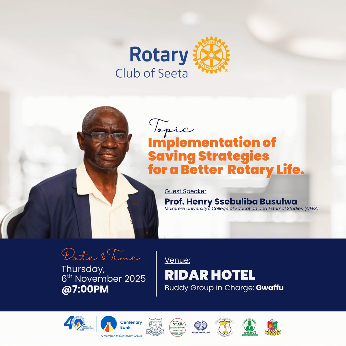 "It is not a man's purse that makes him rich, but his saving." - George S. Clason
Colleagues join us for a wonderful learning session, see you soon 
#RotaryEyamba
#TheRidarz
#RCSeeta
