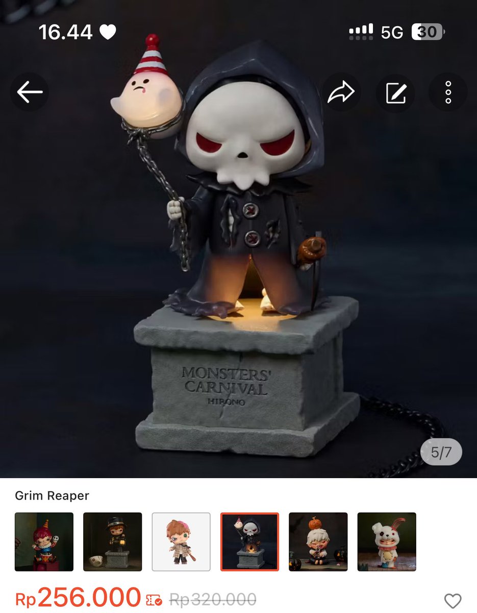 Wts selected hirono grim reaper clown doctor beak zombie 

🍊: s.shopee.co.id/8fKGwk6DI0