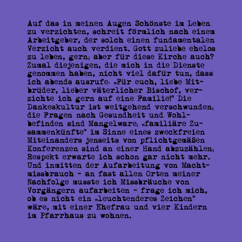 ChristGegenwart's tweet image. Seit bald 30 Jahren ist er #Priester, eine schönere Aufgabe kann sich Felix Evers nicht vorstellen. Dennoch hat er Anfragen an seinen Beruf und die damit verbundene Lebensform. 7 Thesen zur Krise des #Priestertum|s:
t1p.de/jypxw
#Priesteramt #Zölibat #kirchenreform