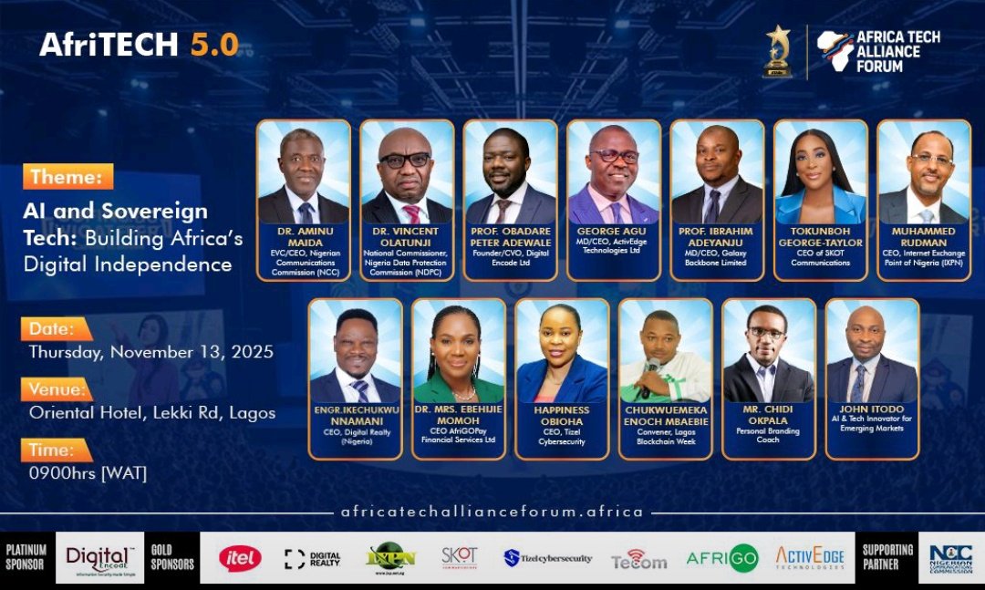 Divine_Vessel's tweet image. #AfriTECH 5.0
It&apos;s not just talk, it&apos;s the blueprint for us owning our narrative in the global arena.

Can&apos;t wait to dive into those fireside chats. 
Who&apos;s joining me at Oriental Hotel? 
Let&apos;s network, innovate &amp;amp; turn ideas into impact. 

Grab your spot:
lnkd.in/gJuiFkJg