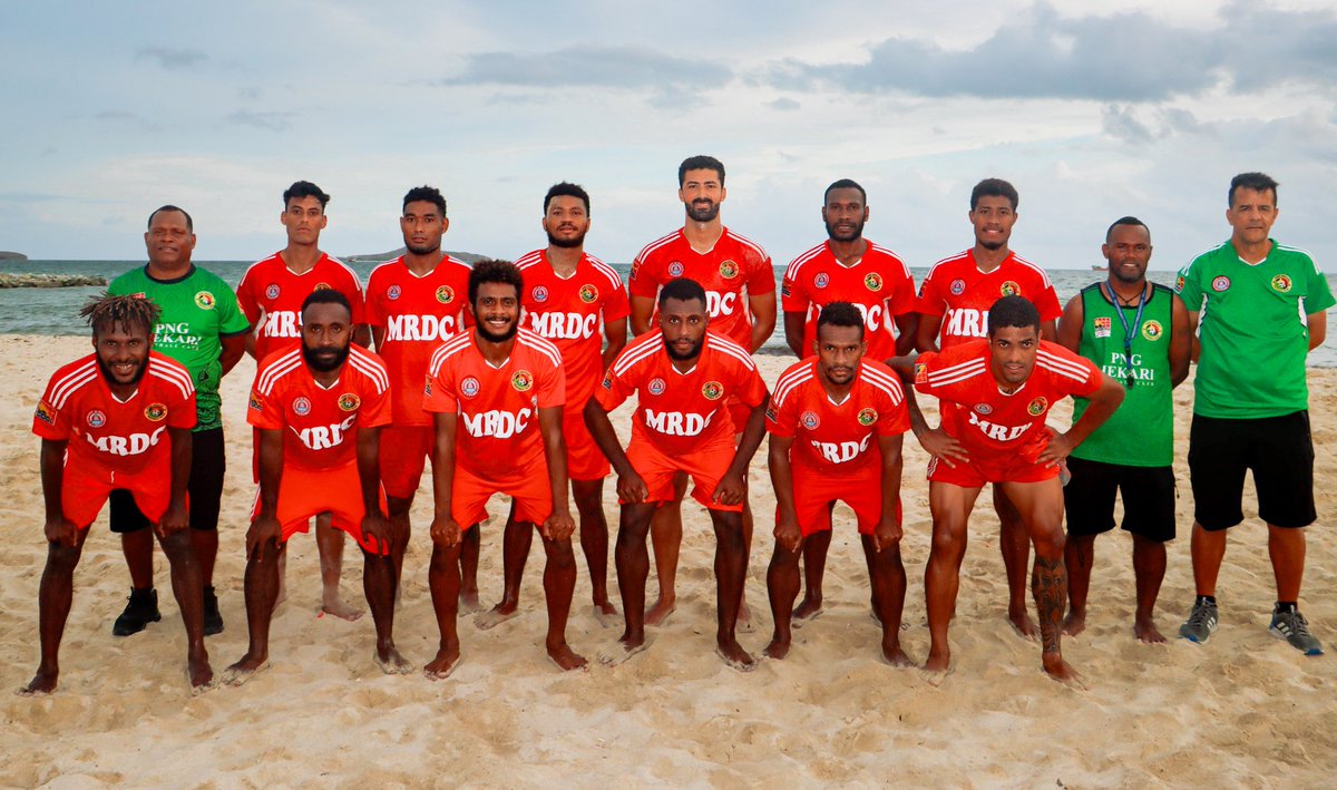 pnghekarifc's tweet photo. The PNG Hekari FC team hit Ela Beach this afternoon for a training session in preparation for the upcoming OFC Professional League kickoff in January 2026 in New Zealand. β±οΈβ½οΈ
#PNGHekariFC #RedArmyRising #OFCProLeague https://t.co/zo60T97ftT