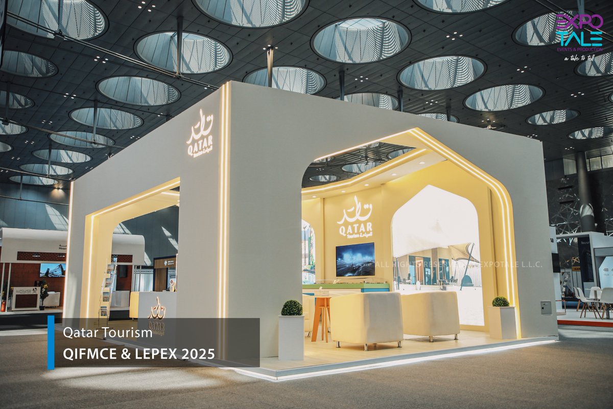 ExpoTale's tweet photo. تصميم مستوحى من الأصالة القطرية بروح عصرية
، نفذت شركتنا جناح قطر للسياحة ضمن معرض @FmceQa  و @ledpowerexpo_qa  ، ليعكس رؤية قطر في الابتكار والاستدامة والتميز في التجربة السياحية. https://t.co/su0UCKPzIN