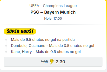 apostometro's tweet photo. Bora ver a análise da #SuperOdd da Superbet pra PSG x Bayern hoje - faça sua análise em https://t.co/sy5S8aYA87 https://t.co/iEqdBcCL1w