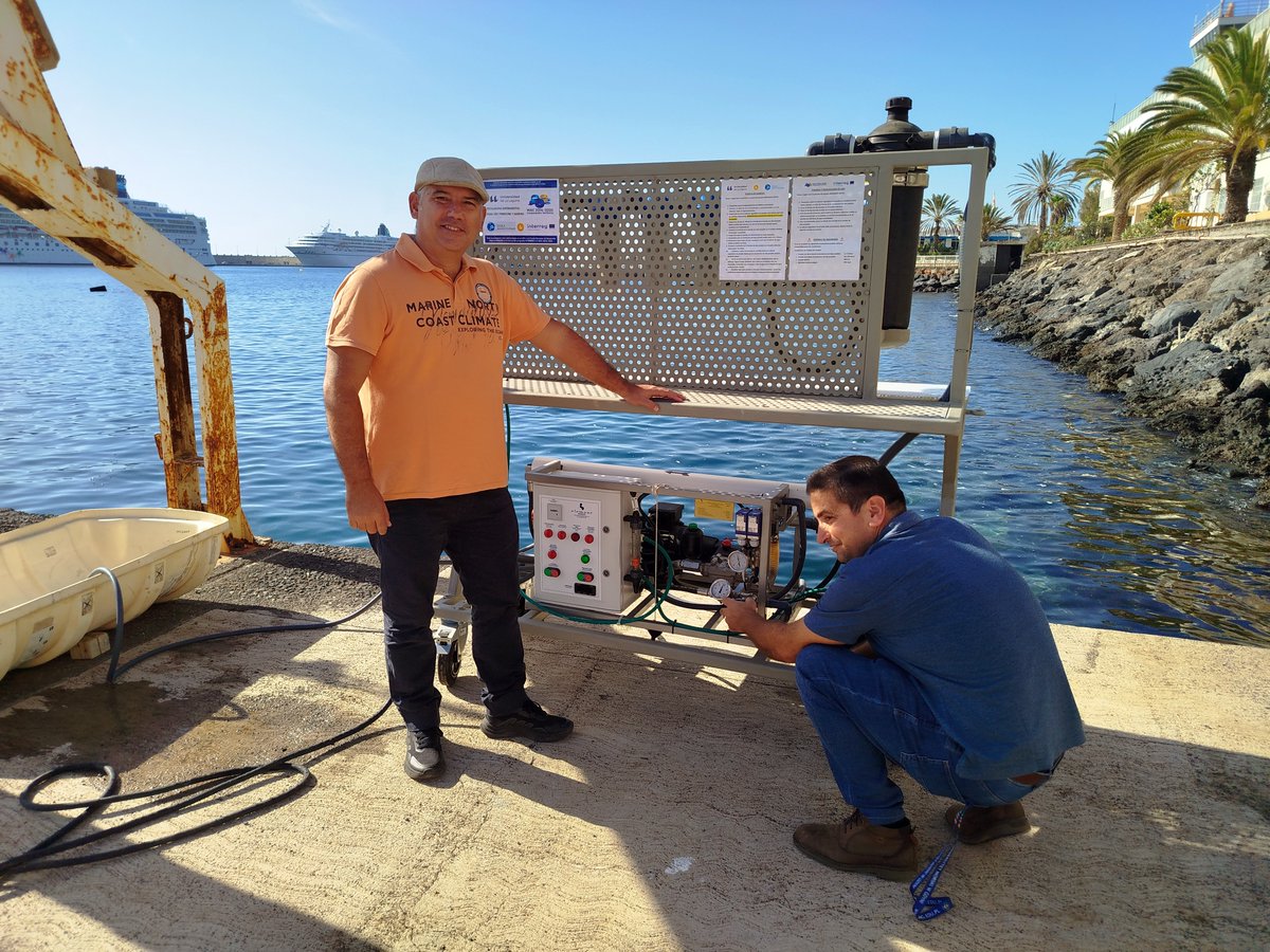 RamonQuiza's tweet photo. Realizando, con el grupo INGEMAR, estudios experimentales de desalación de agua de mar, como parte de nuestras investigaciones conjuntas. https://t.co/76ddnt81uY
