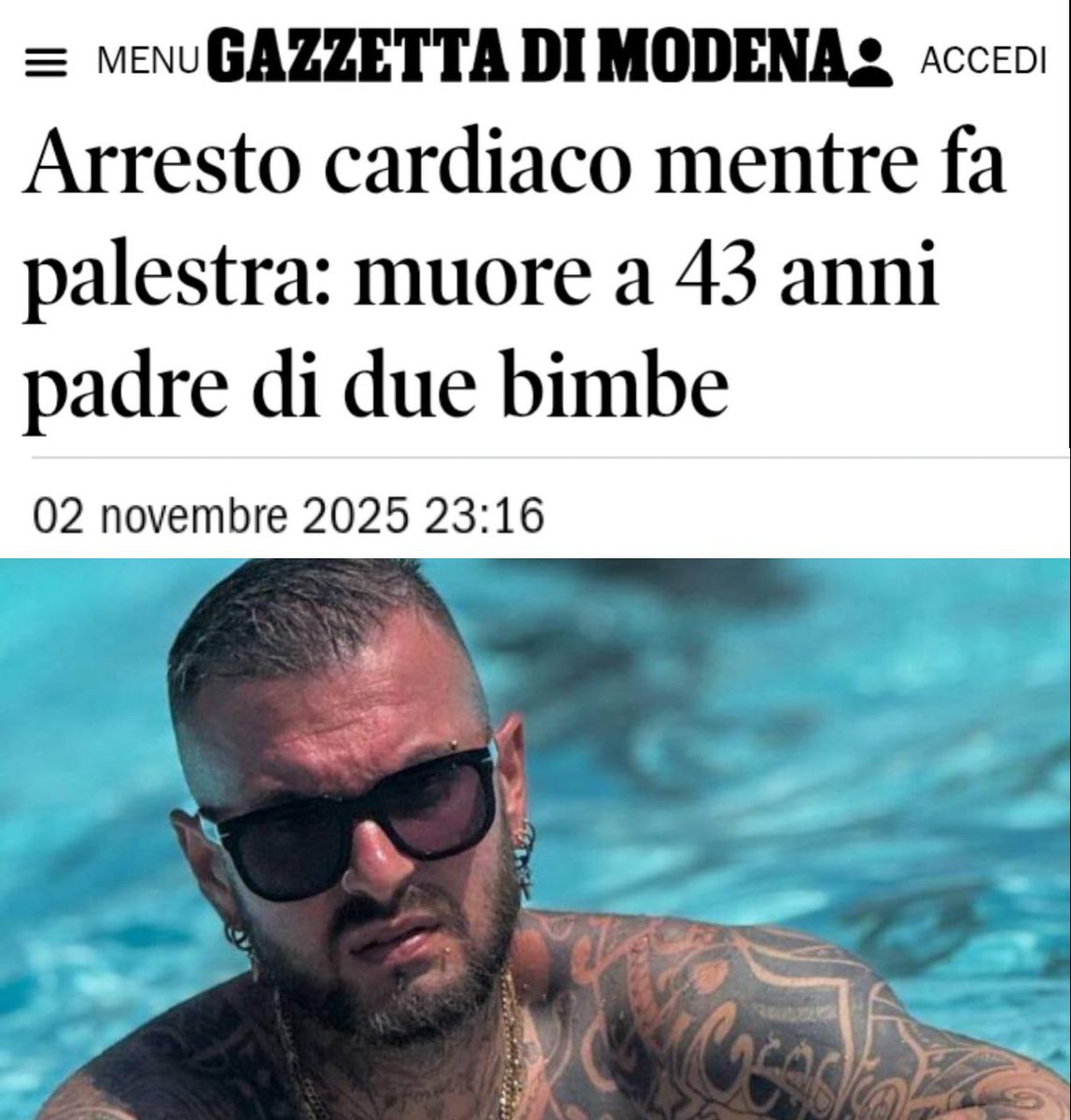 Wondercri1982's tweet image. 43 ANNI - ARRESTO CARDIACO 
 gazzettadimodena.it/modena/cronaca…