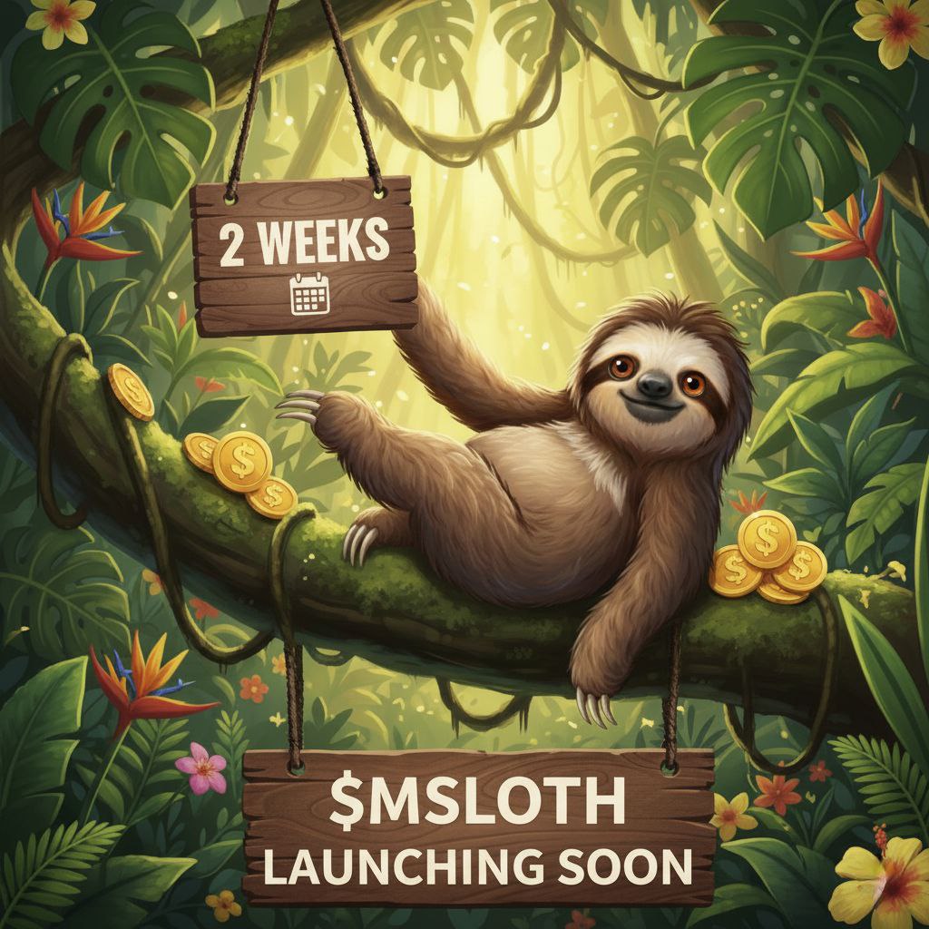 moonslothmeme's tweet photo. Two Weeks to Liftoff! 🚀
Our chillest astronaut is kicking back before the big launch, because when you move with MoonSloth, there’s no need to rush! 

🔹In just 2 weeks, $MSLOTH sets sail for the crypto cosmos, uniting meme lovers and moon dreamers across the galaxy 
Grab your shades, pour a drink, and get ready to HODL , the slowest (and smoothest) ride to the moon begins soon!
#solana #launchingsoon #100x #moon