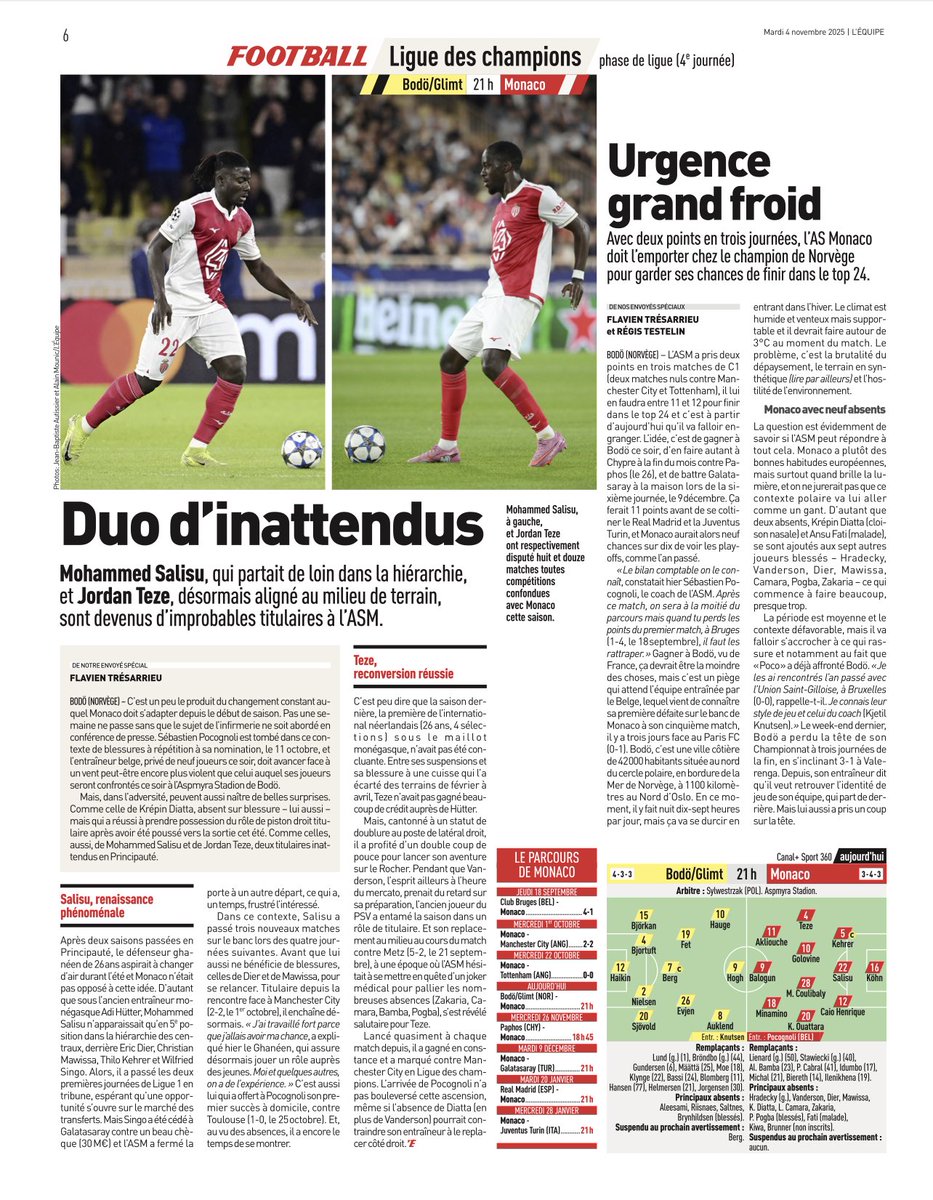 LudoLamoureux's tweet photo. #BODMON #UCL #J4 #lequipe #salisu #teze #asm #monaco #daghemunegu https://t.co/vR3uUphifC