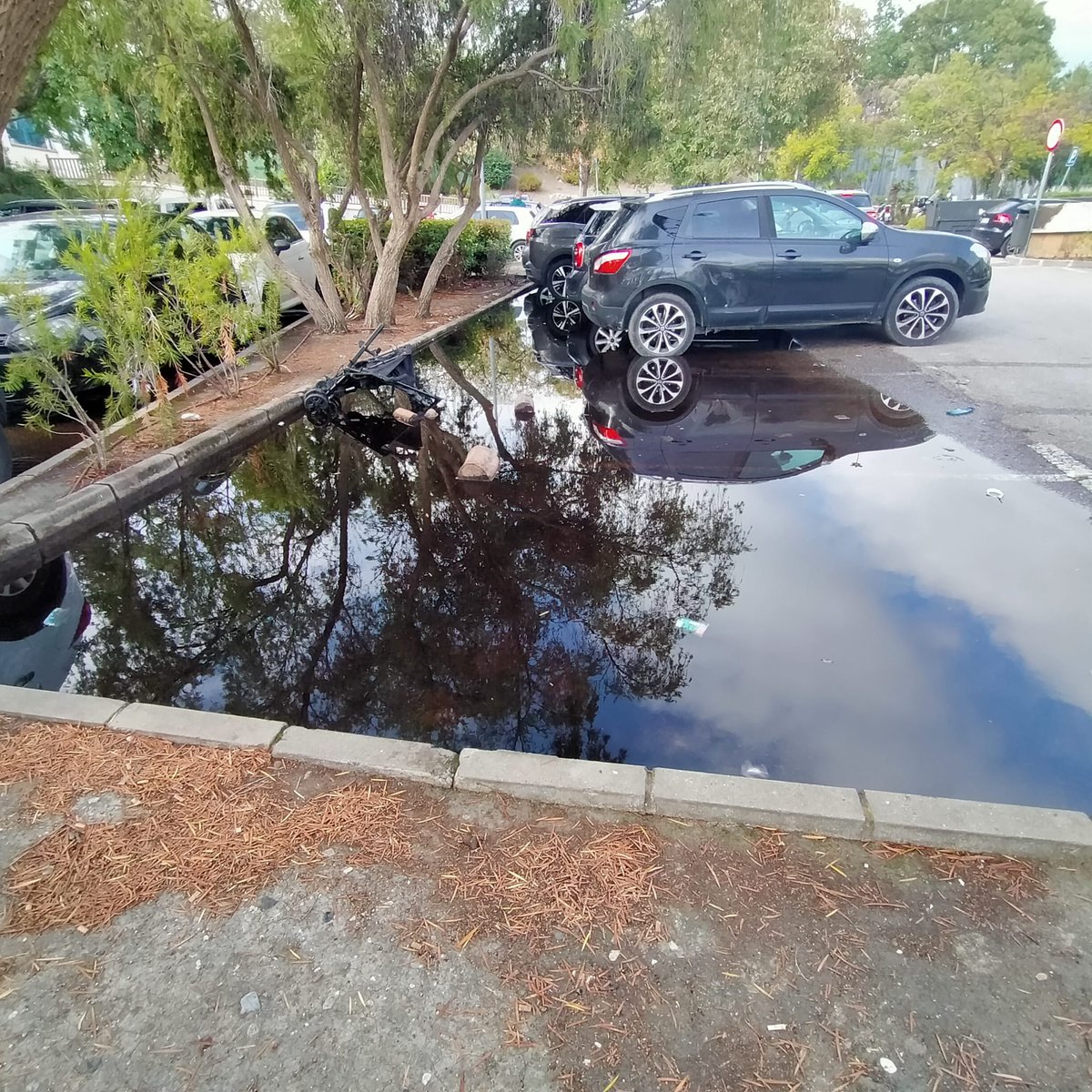 El mes pasado solicitamos en Pleno la limpieza de los imbornales de las zonas inundables de San Pedro Alcántara. 30.000 dijeron que habían limpiado, pero caen cuatro gotas y, 5 días después, siguen los charcos en las zonas de siempre. <a href="/TenenciaSPA/">TenenciaSanPedroAlc</a> <a href="/Ayto_Marbella/">Ayto. Marbella</a>