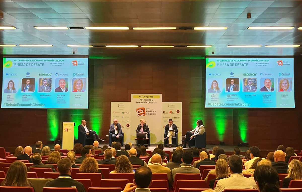 Packnet_'s tweet image. 🔊Belén García, Directora de Packnet, modera la Mesa sobre Entorno Técnico y Legislativo en el VII Congreso de Packaging y Economía Circular. 

Junto a profesionales de #IMPLICA, @HEURAGESTIO,
@FEDEMCOGROW y @Envalora_es 

#PacknetParticipa @ClusterEnvase