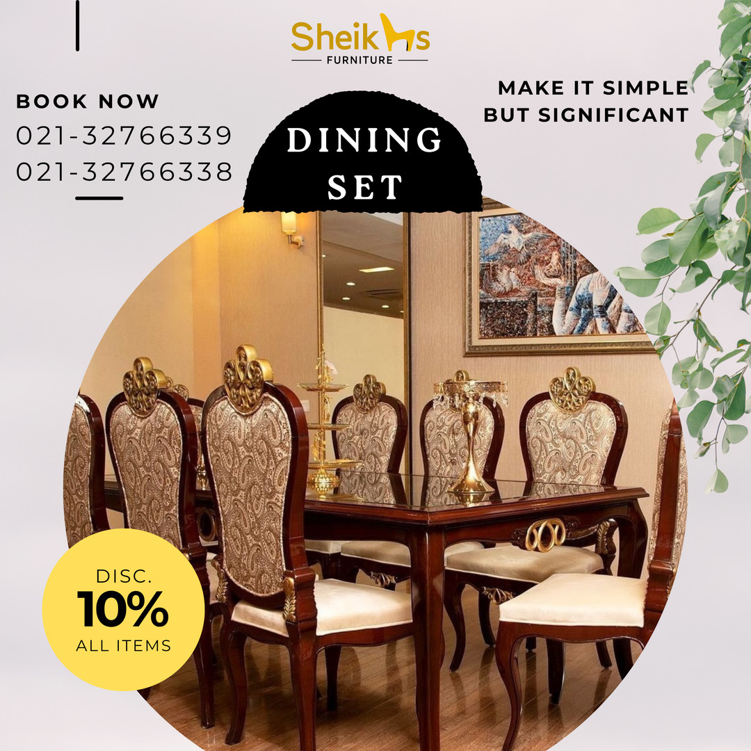 Sheikhs_Pk's tweet photo. Make every meal special with our elegant dining sets now at 10% discount! ✨
https://t.co/Pv65kYHbJV
#woodendiningset #woodenfurniture #woodentable #woodenchairs #woodendiningtable #woodendecor #woodeninterior #woodendesign#lakrikajhoola #chiniotifurniture #woodfurniture https://t.co/QUEGuq9MNu