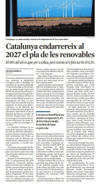 És un escàndol. 

No és que ho retardin, perquè en realitat no es tenia previst fer-ho abans. 

És que han decidit que només un 1,2% del territori pot tenir plaques (uns minsos 350km2) i no surtis d'aquí. 

És com si enmig de la revolució industrial el govern vetés telers.