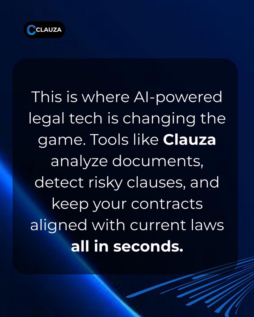 useclauza's tweet photo. Still doubting how AI can keep your startup legally compliant?
It’s time to see for yourself.

Join hundreds of business owners using Clauza to simplify legal processes.
Sign up today at https://t.co/XTgOJGL4EO

#legaltech #startups #useclauza #clauza https://t.co/6TjcLpAoWV