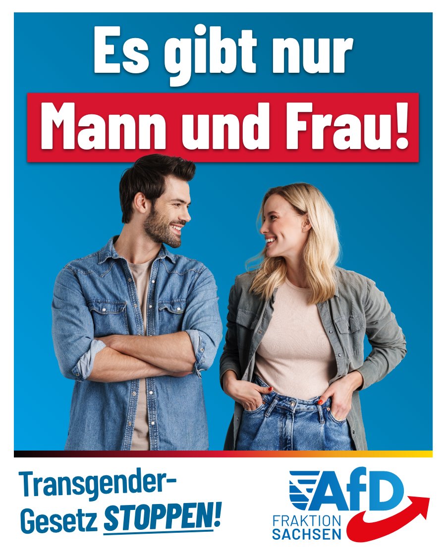 AfD_SLT's tweet image. Schon vor Monaten hat die sächsische CDU-geführte Regierung angekündigt, das sogenannte „Selbstbestimmungsgesetz“ ändern zu wollen. Passiert ist bis heute nichts.

Das Gesetz ermöglicht einen jährlichen Geschlechtswechsel bereits ab dem 14. Lebensjahr – selbst gegen den Willen…