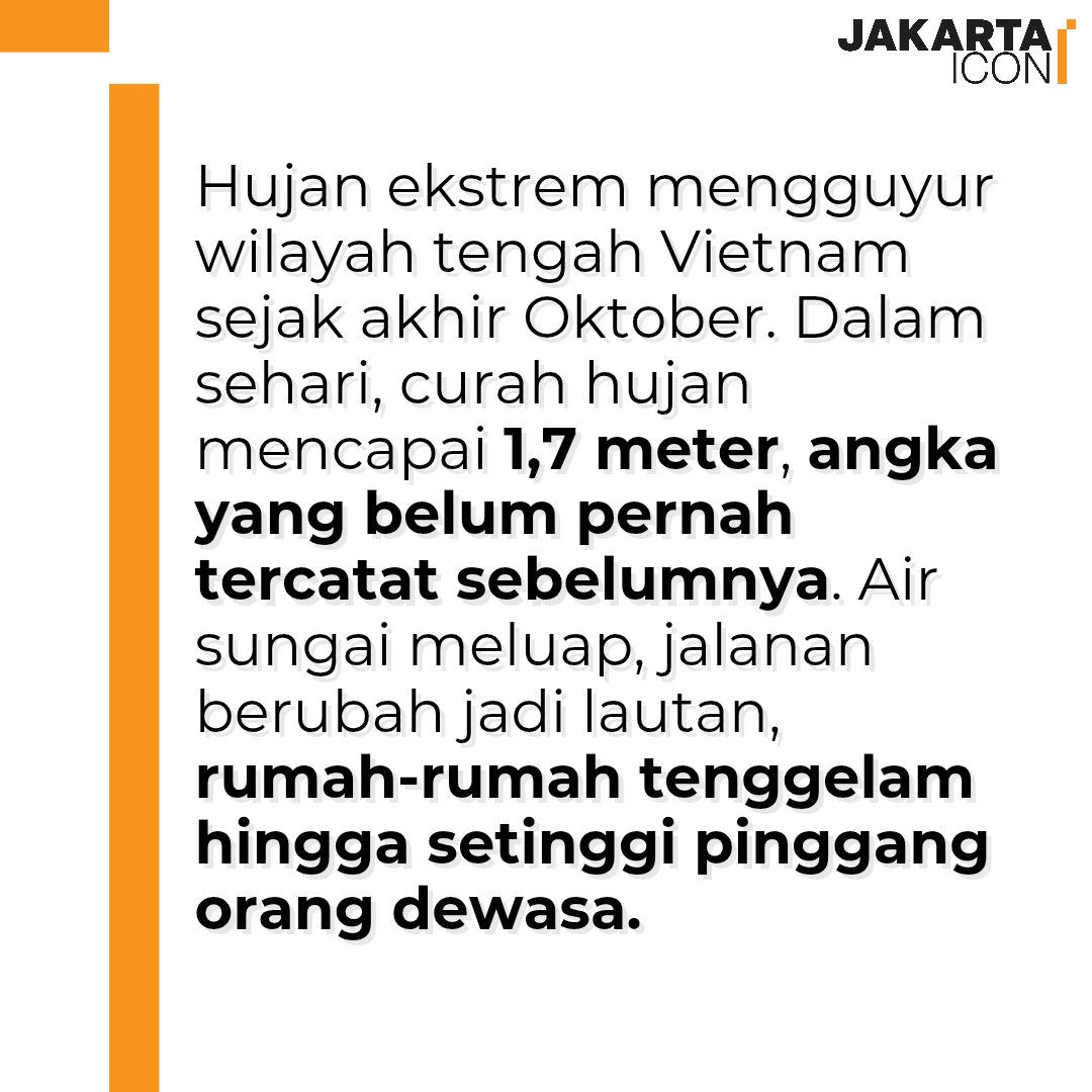 jak_icon's tweet photo. Hujan deras melanda banyak negara akhir akhir ini, salah satunya Vietnam. Bahkan menyebabkan banjir terparah di Vietnam. Simak kejadian selengkapnya di https://t.co/neTvdIRF72 https://t.co/6ZX7KR9Eca