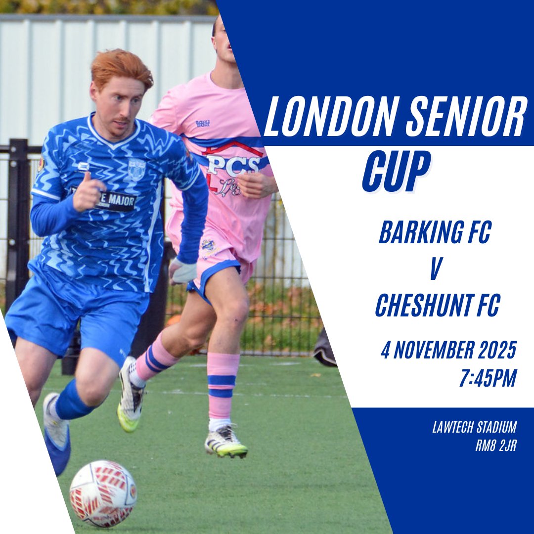 barkingfc's tweet image. MATCHDAY

Tonight we are in @LondonFA Senior Cup action as we host @cheshuntfcscore!