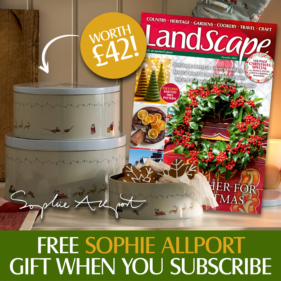 Free welcome gift! Take out an annual subscription to LandScape magazine from only £44.99 and receive a FREE set of Sophie Allport nesting cake tins worth £42 - perfect for storing mince pies and Christmas pudding!
Subscribe now to secure your gift - bit.ly/47nhZZ4