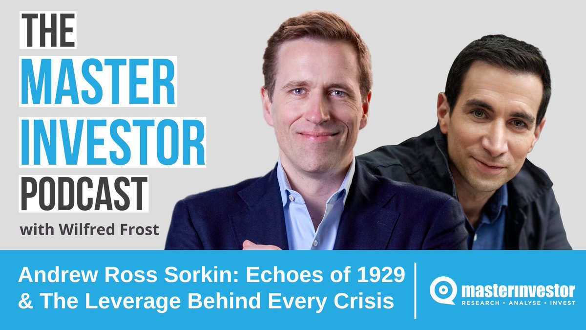 WilfredFrost's tweet image. 🚨 NEW EPISODE - with @AndrewRSorkin on his brilliant new book “1929” on THE great stock mkt crash &amp;amp; parallels today:
- “Leverage is the match that lights the fire of every crisis”
- private credit worries him today
- why he was scared to right the book
youtu.be/9OglIysDK08?si…