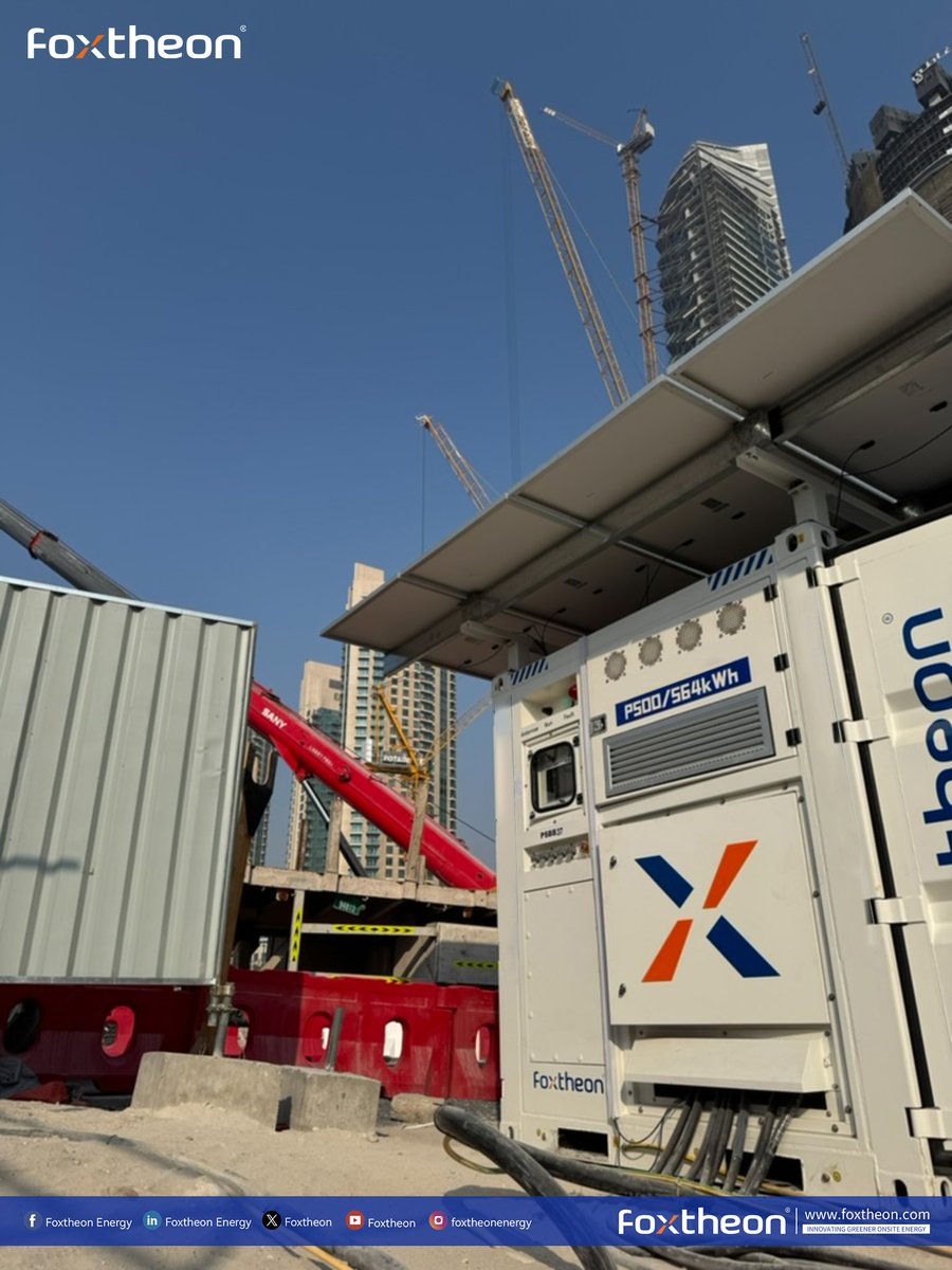 foxtheon's tweet image. ☀️ A solar hat for the Foxtheon P500 Hybrid BESS — not just shade, but clean power.

This 3 kW twist cuts generator runtime and keeps things cool under the desert sun.

Hybrid power, reimagined.

#Foxtheon #HybridBESS #SolarIntegration #CleanEnergy #InnovationInAction