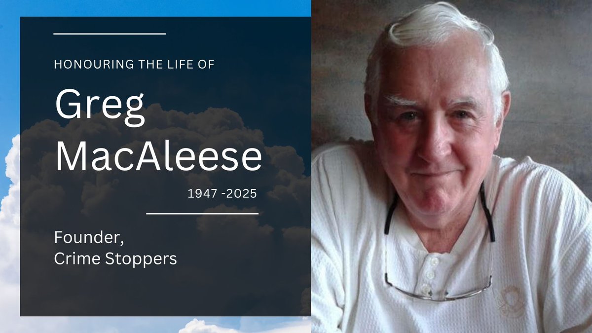We’re saddened to learn of the passing of Greg MacAleese, the Canadian icon who founded the #CrimeStoppers movement nearly 50 years ago in Albuquerque, New Mexico. 

Learn more: facebook.com/share/p/16xCw8…

#CrimeStoppers #GregMacAleese #CommunitySafety #PeelCrimeStoppers