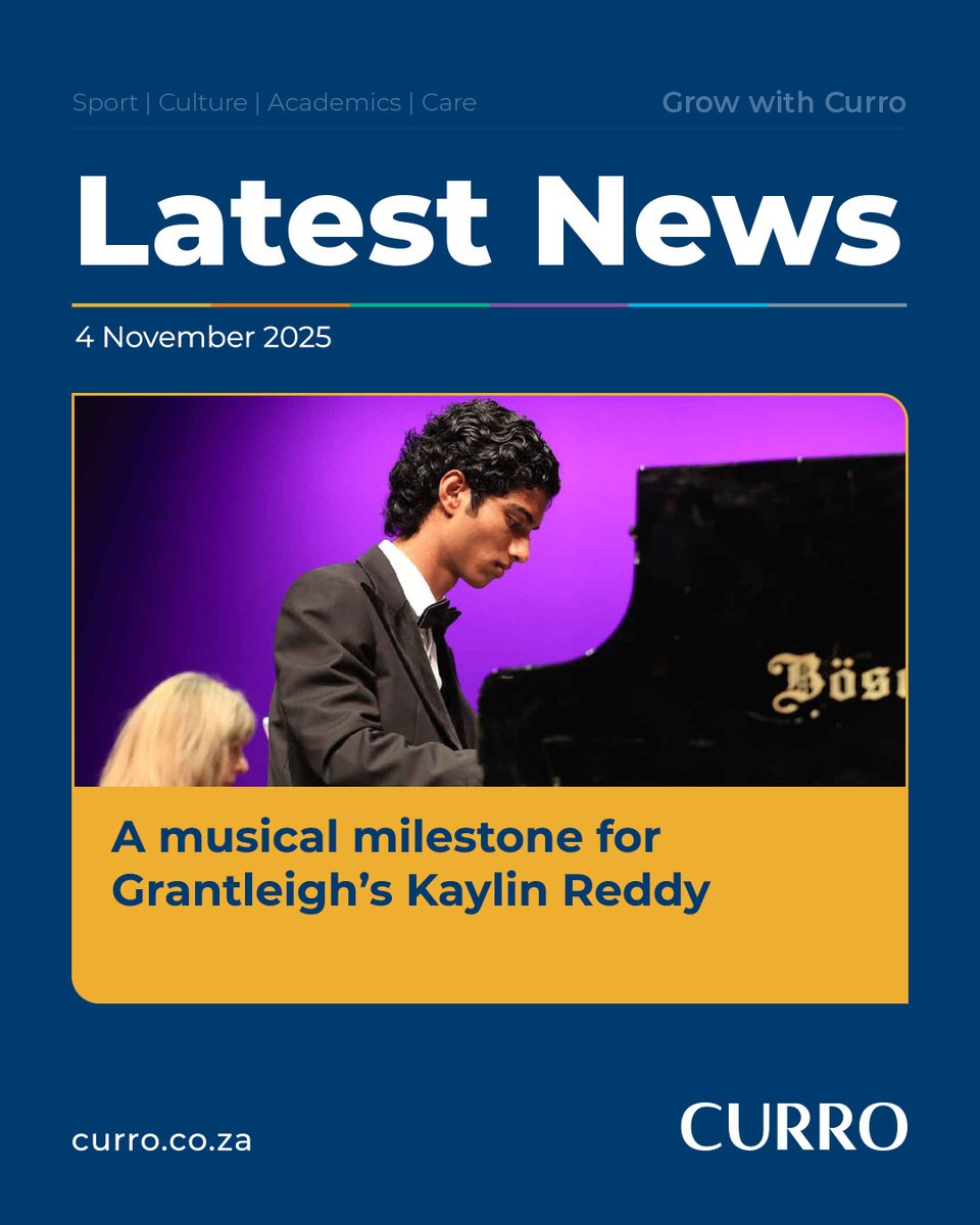 🎶 Big applause for Grantleigh’s Kaylin Reddy!

The Grade 11 learner performed with the KZN Philharmonic Orchestra at the Young Performers Concert ... a proud moment for Curro and Grantleigh.

🔗 Read more on our website. ow.ly/SE2650Xmg61

#Curro #QualityEducation