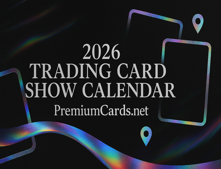 PremiumCards's tweet photo. The 2026 Trading Card Show Calendar: Where to Meet Like Minded Artists, Collectors and Traders - https://t.co/C8fNrDhaWU #tradingcardshow #cardshow #tradingcards #cardcollector #customtradingcards https://t.co/M83hLhRmCd