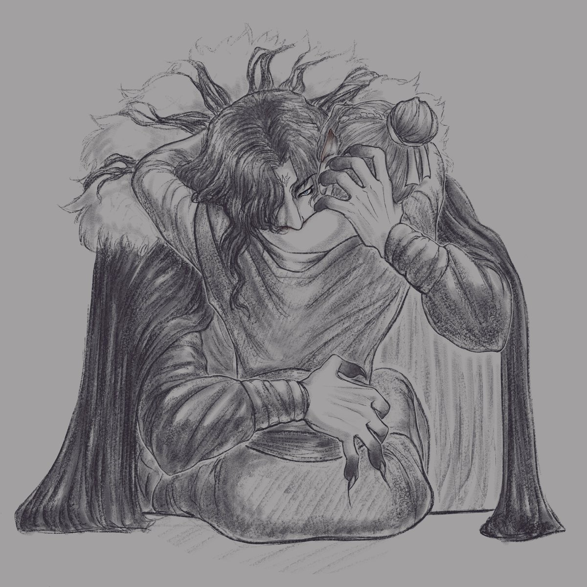 Lotus_193_'s tweet image. Guys please— don’t circulate a quick doodle 😭😭😭😭

Cleaned sketch, at least —

#moshang