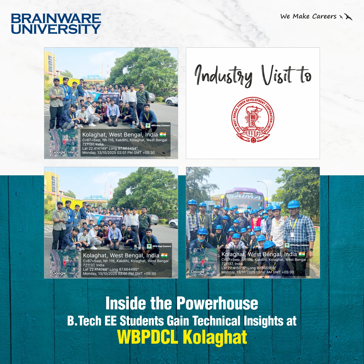 BrainwareTweet's tweet image. #BTechElectricalEngineering students from #BWU took an electrifying tour of #WBPDCL, Kolaghat Thermal Power Station, gaining first-hand exposure to large-scale power generation and transmission systems.