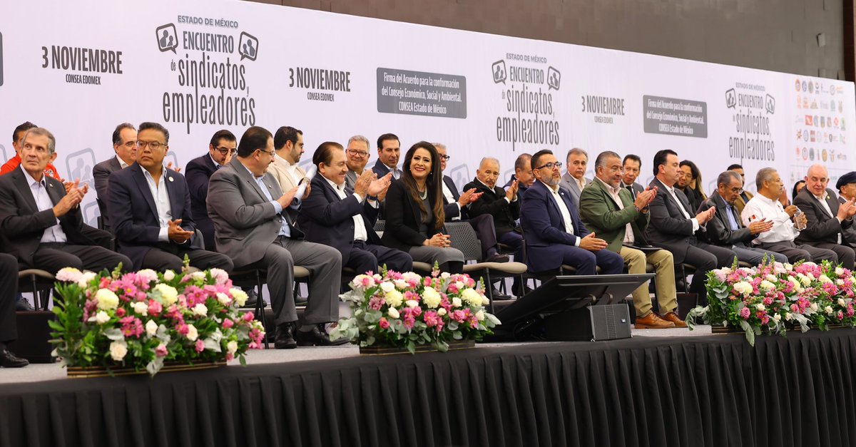 Un acuerdo histórico en el Estado de México que oficializa el interés común del gobierno con la iniciativa privada, con los sindicatos de México y del Edomex por nuestros trabajadores y empleadores; la fuerza que sostiene el desarrollo. 

#ElPoderDeServir