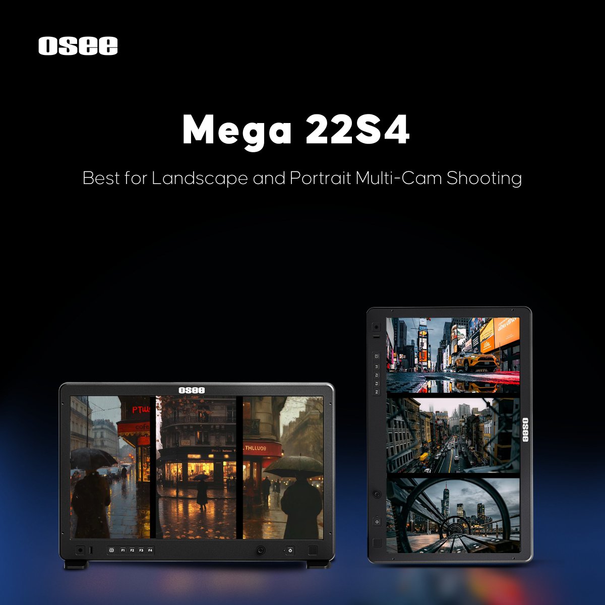 osee_tech's tweet image. 📢Introducing the Osee 𝐌𝐞𝐠𝐚 𝟐𝟐𝐒𝟒—𝟐𝟐-𝐢𝐧𝐜𝐡 𝟏𝟓𝟎𝟎𝐧𝐢𝐭𝐬 𝐌𝐮𝐥𝐭𝐢-𝐕𝐢𝐞𝐰 𝐏𝐫𝐨𝐝𝐮𝐜𝐭𝐢𝐨𝐧 𝐌𝐨𝐧𝐢𝐭𝐨𝐫

The Mega 22S4 is a versatile production hub for pro creators who need multicamera monitoring, flexible layouts, and accurate color on every set.