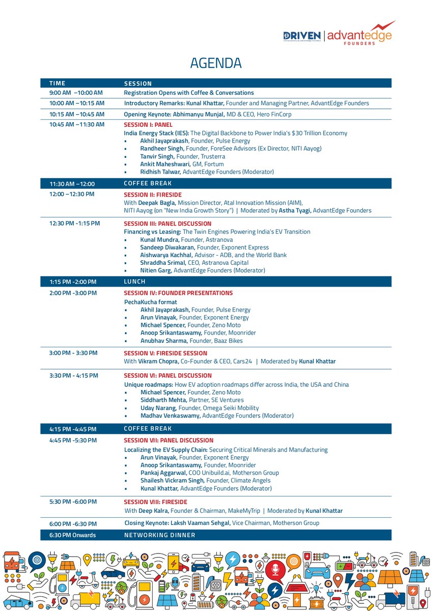 advantEdge_vc's tweet image. The mobility decade, in motion ⚡

&quot;Driven:&quot; AdvantEdge Founders Annual Summit packs a day of bold ideas — from EV financing &amp;amp; supply chains to digital backbones &amp;amp; global adoption roadmaps.

Every session drives India’s clean, connected mobility future.