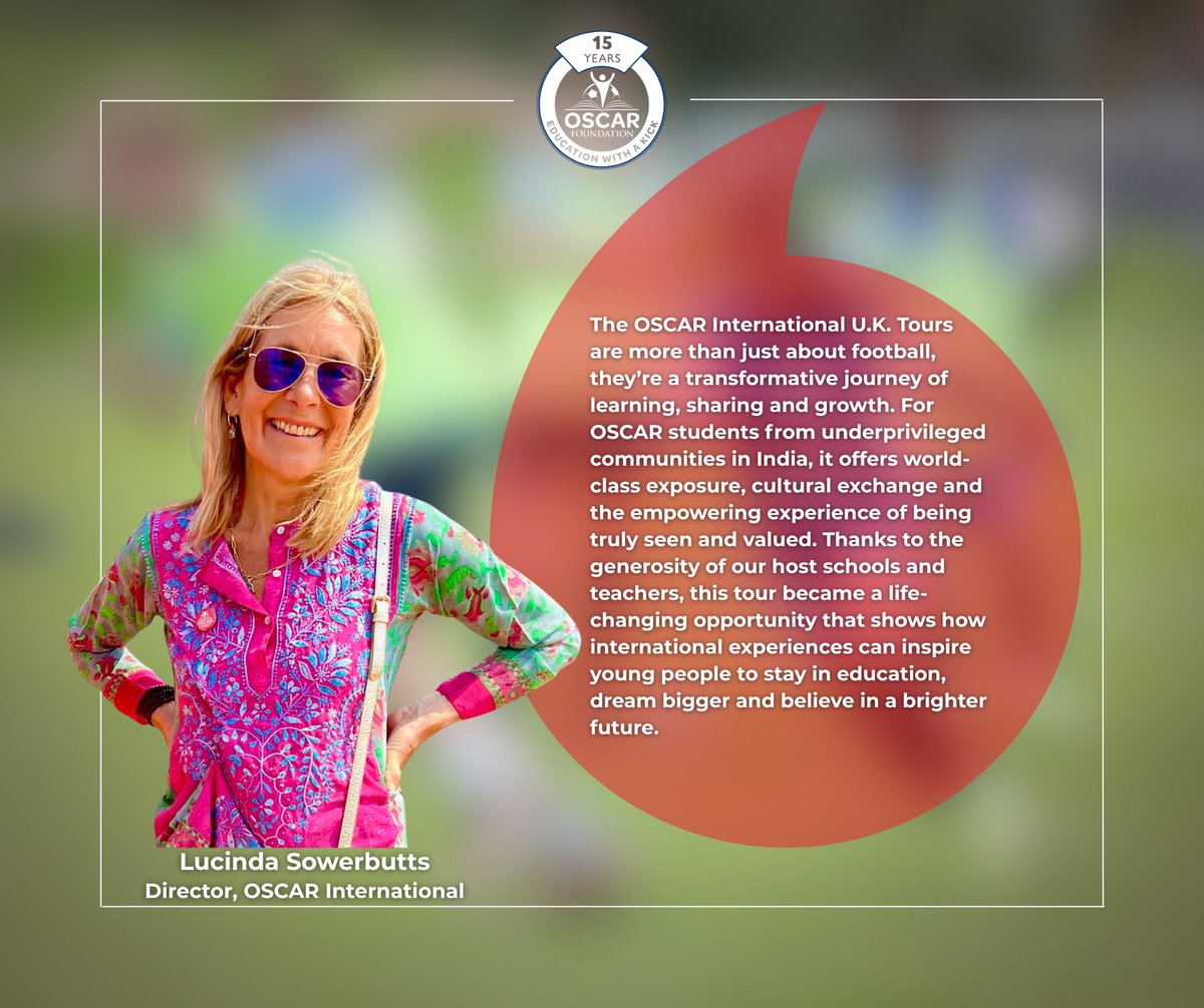 OSCAR_fdn's tweet photo. Meet @LuMagrawPR, Director of @OscarUKTour. Over 15 years, her visionary leadership has transformed thousands of lives through football &amp; education.

From UK tours to global partnerships, she's rewriting what's possible for underprivileged youth. 💙⚽

#15YearsOfOSCAR https://t.co/UCO1ALkmu8