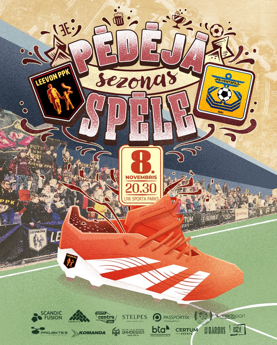 PĒDĒJĀ sezonas spēle! Tiekamies LNK sporta parkā sestdien plkst 20.30. fb.me/e/6WfvJtrpJ