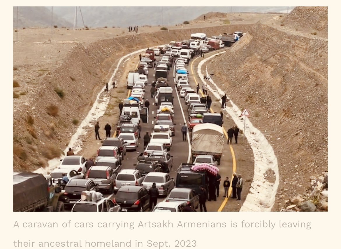 nmatini's tweet photo. If Aliyev wants 150K Azerbaijanis who left Armenia peacefully to “return,” then he must accept the return of:

➖150,000 Armenians of Artsakh
➖50,000 Armenians of Nakhijevan
➖500,000 Armenians from Azerbaijani cities (incl 200K to BAKU)

They can drive, too.
#FakeAzeriPeace https://t.co/STpBrPk5BQ